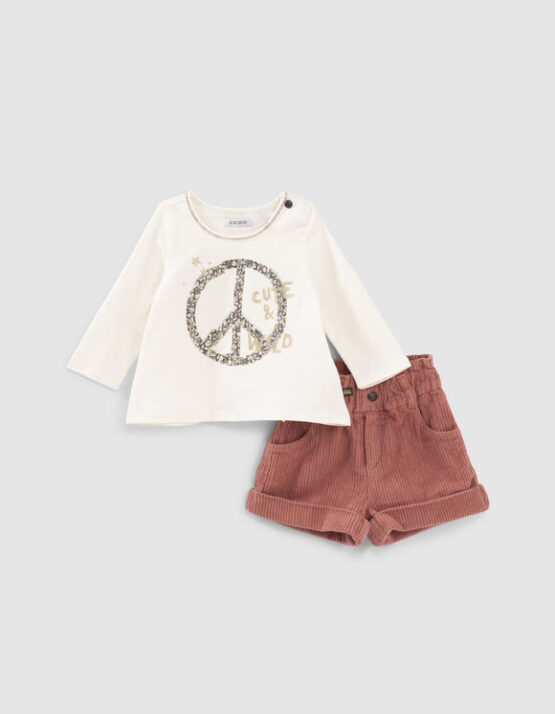 IKKS | Set Shirt en Short Grenat - Afbeelding 2